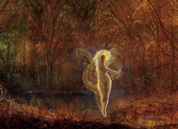 妖精 Painting - ジョン・アトキンソン・グリムショー 子供のための秋の太陽